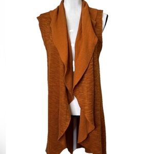 MATILDA JANE VEST BURNT ORANGE OPEN FRONT WOMEN’S SIZE MEDIUM